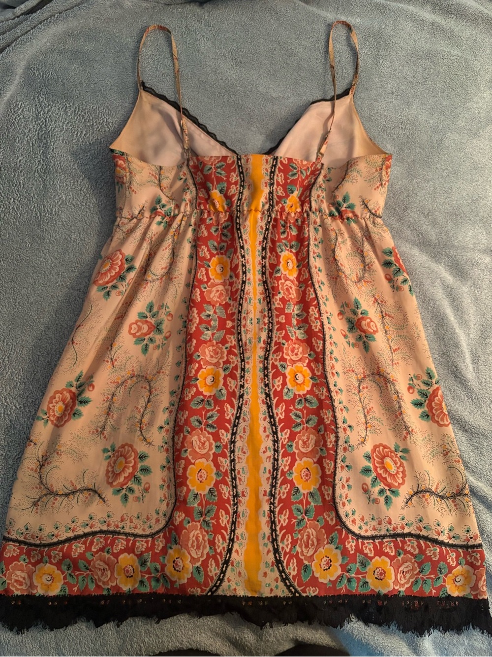 Vintage Y2K Cope Babydoll Slip Dress Tapestry Small - Picture 7 of 9